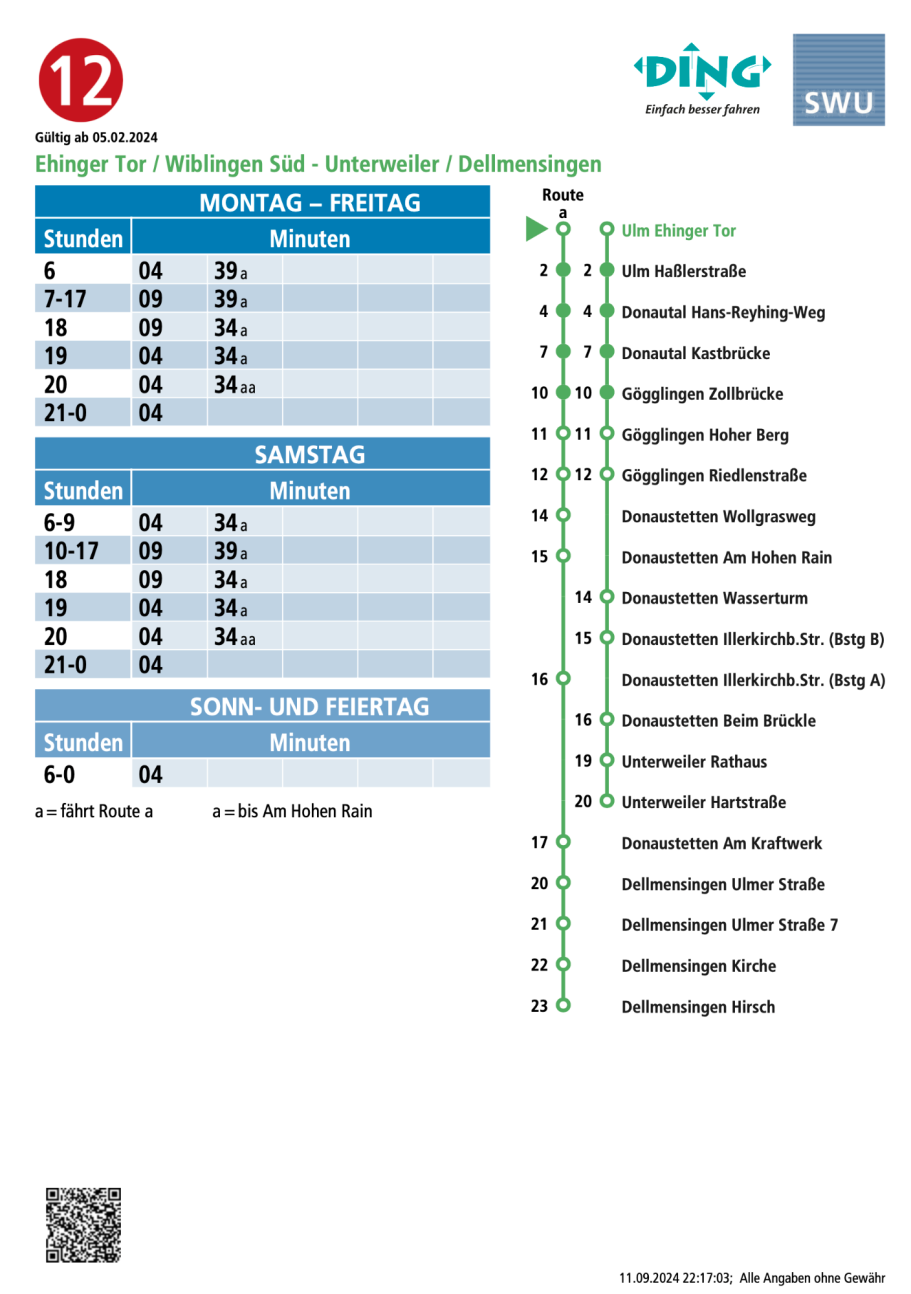 Ehinger Tor bis Dellmensingen